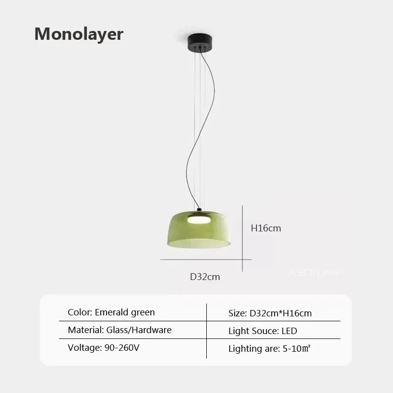 Nordic Glass LED Pendant Lights for Home Decor and Lighting