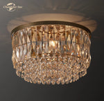 Portia Crystal Flushmount LED Ceiling Light - Modern Prism Design