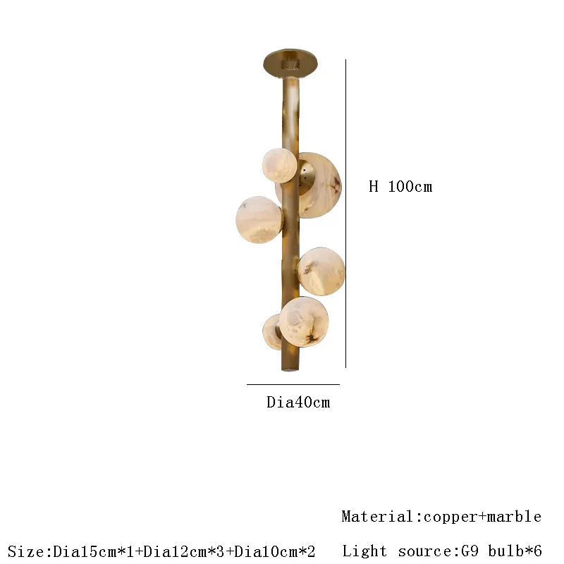 Moonshade Luxury Marble Ball Chandelier