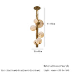 Moonshade Luxury Marble Ball Chandelier