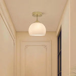 Copper Glass LED Ceiling Light for Indoor Balcony Kitchen Porch Decor