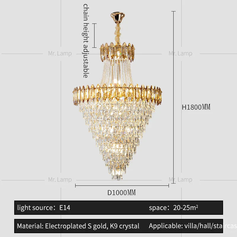 Postmodern Crystal Chandelier for Luxe Spaces
