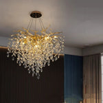 Afralia™ Crystal G9 Chandelier: Luxury Living Room Branch Pendant Lights, Modern LED Luminarias