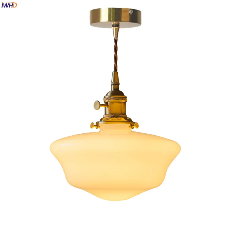 Glass LED Pendant Lights for Kitchen Loft Bar Cafe Living Room