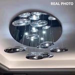Chrome LED Ceiling Chandelier Cobblestone Pendant Lights - Modern Luxury Luminarias Fixtures