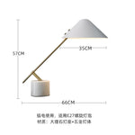 Marble Base LED Table Lamp Black/White, Minimalist Design for Home Office Bedroom