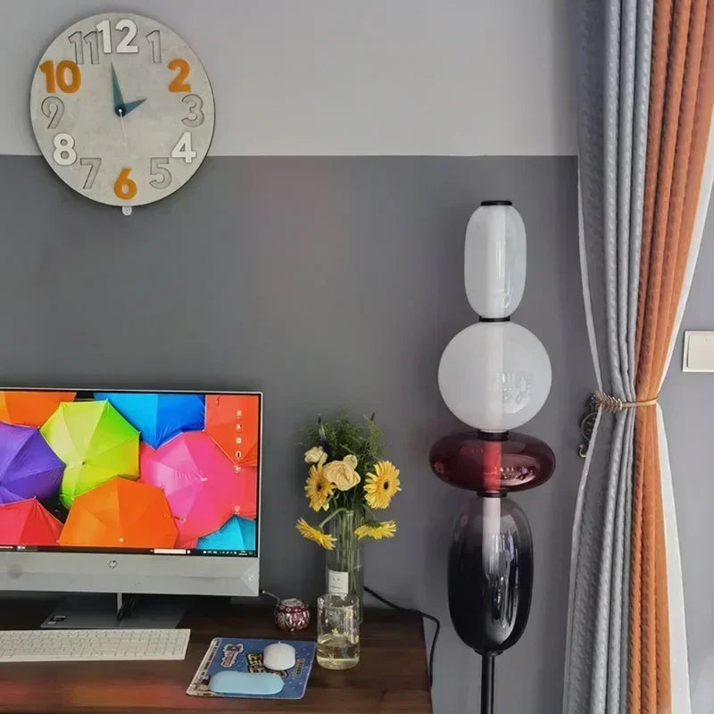 Glass Floor Lamp LED Table Light - Italian Design High Quality