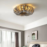 Feather Ceiling Lamp: Stylish Round DownLights with E27 Bulb for Home Decor