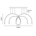 Arc Pendant Light Chandelier - LED Suspension Lamp for Kitchen Island