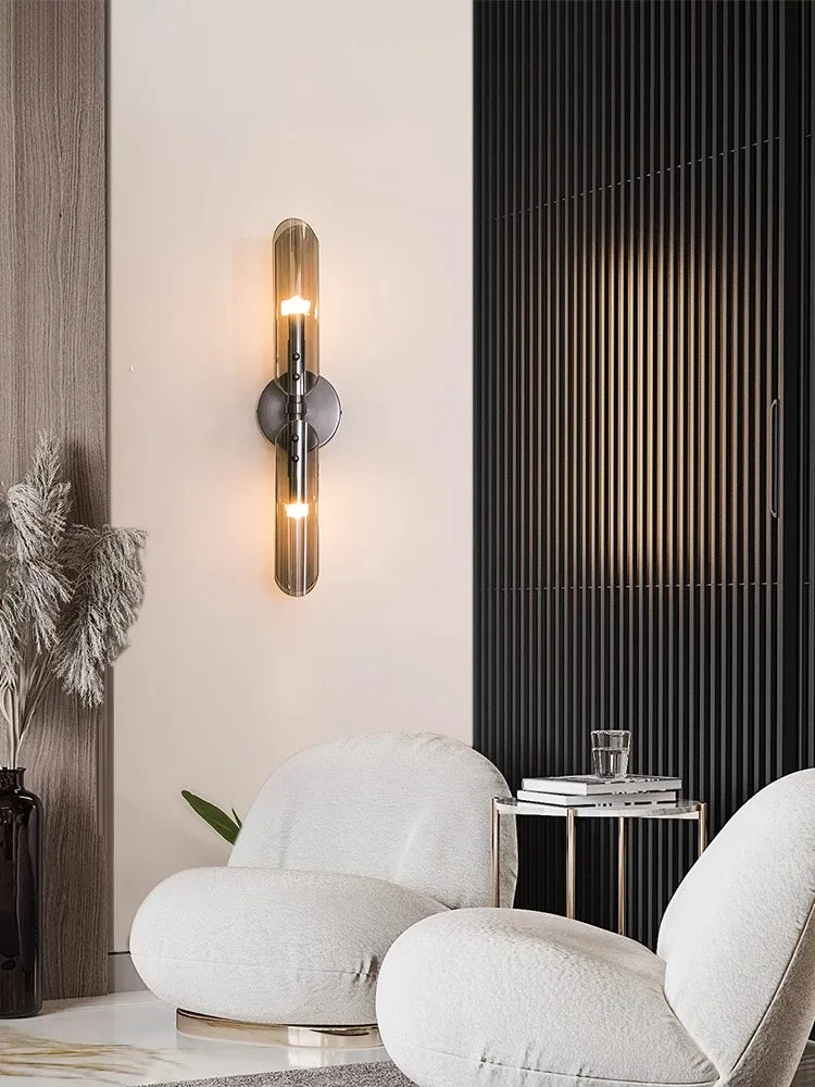 Copper Gold Black LED Wall Sconce Light for Corridor Bedroom Living Room