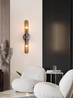 Copper Gold Black LED Wall Sconce Light for Corridor Bedroom Living Room