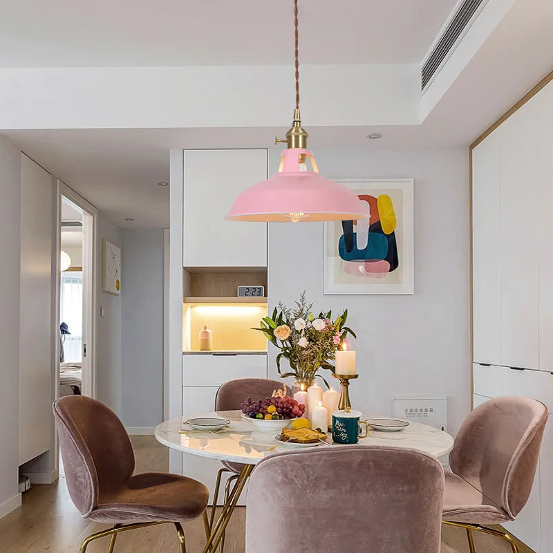 Blue Iron Art LED Pendant Light, Nordic Modern Style for Home and Commercial Spaces