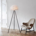 Feather White Grey Floor Lamp Minimalist Standard Light Living Room Shop Bedside Standing Lamps
