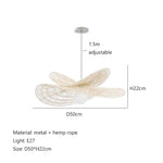 Rattan Weaving LED Chandelier Pendant Lights for Home Decor