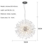Afralia™ Dandelion Gold/Chrome Chandelier with Crystals, G9 Pendant Lights for Elegant Lighting