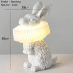 Rabbit Resin Table Lamp for Kids Room Decor