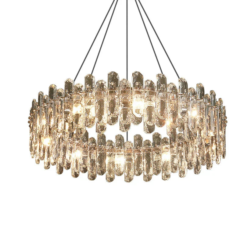 Crystal Dimmable Pendant Light Luminaire for Living Room Bedroom