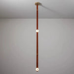 Soft Leather Marble Chandelier: Luxury Dimmable Lighting Fixture for Living Room or Cafe.