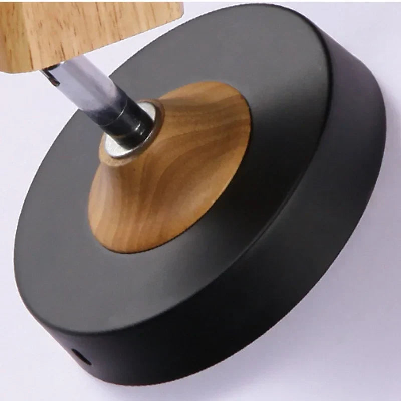 Afralia™ Nordic LED Wall Lamps Up Down Rotate Wood Iron Stair Light Fixtures