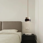 Afralia™ Yellow Travertine LED Hanging Lamps Pendant Light for Living Room Bedroom Loft