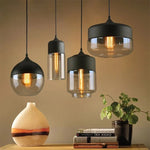 Nordic LED Glass Pendant Lights - Modern Wood Art for Stylish Living Spaces