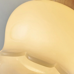 Wood LED Ceiling Light Milk Yellow Resin Plafond Lamp Modern Nordic Decor