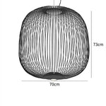 Spokes Pendant: Minimalist Birdcage Hanging Light for Villa, Lobby, Staircase & Home Decor