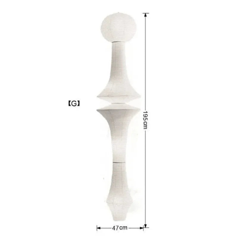 Akari Paper Pendant Lamp by - Noguchi Style Chandelier for Living Room & Bedroom