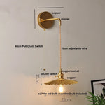 Clear Glass LED Wall Light with Pull Chain Switch for Modern Decor