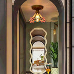 Colorful Glass LED Ceiling Lamp Modern Style Light Fixture