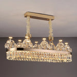 Crystal Chandelier: Postmodern Light Luxury Double-Layer Pendant for Home Living Room