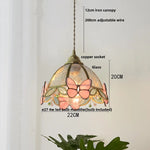 Butterfly Pink LED Pendant Lamp Walnut Wood Glass Nordic Modern Home Decor