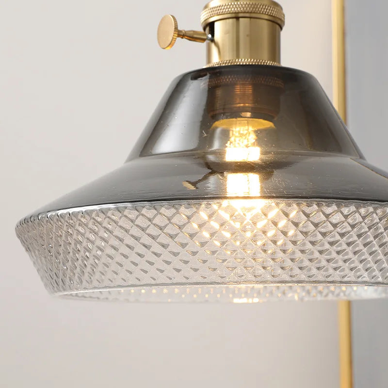 Wood Copper LED Pendant Light - Nordic Hanging Lamp for Bedroom Dining Hallway