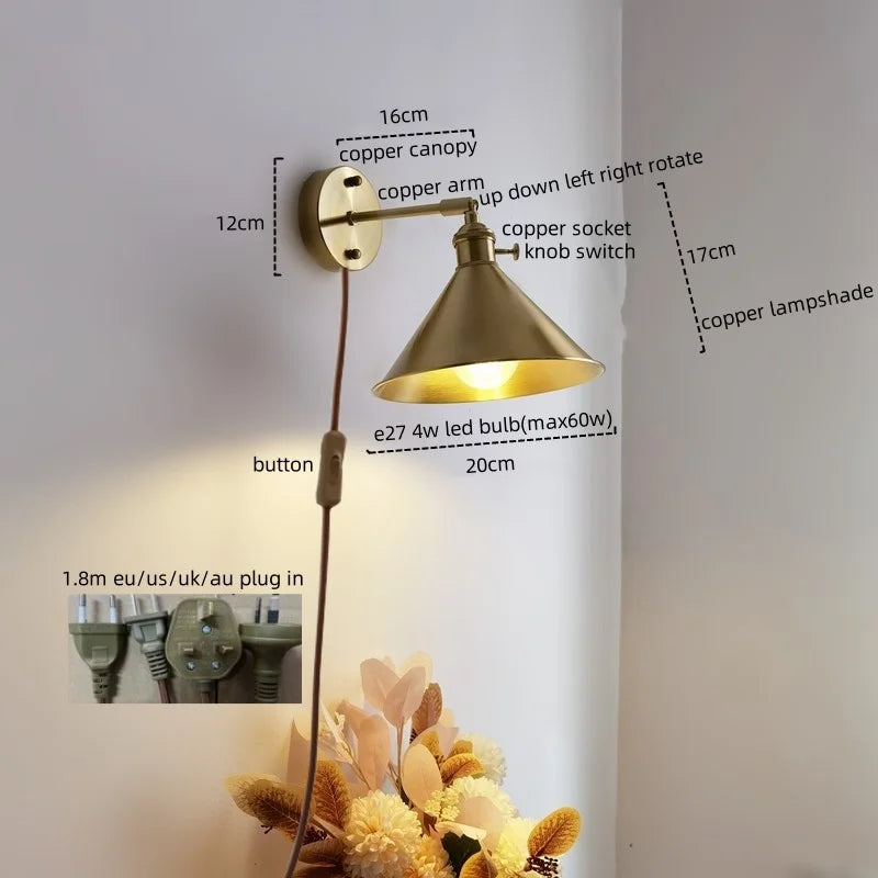 Copper LED Wall Light for Modern Spaces.