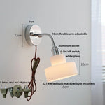 White Ceramic LED Wall Lights Adjustable Modern Bedside Lamp