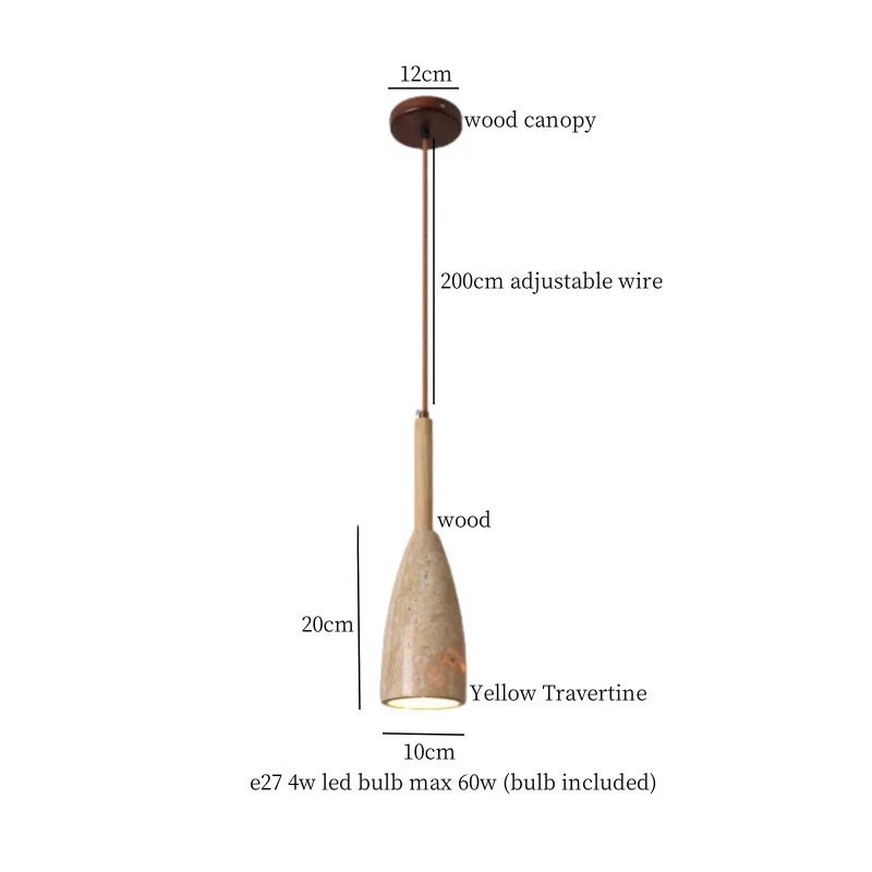 Travertine LED Pendant Lights for Modern Home Decor