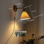 Ceramic Copper LED Wall Lamp for Bedroom Bedside Mirror Light
