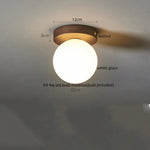 Walnut Glass LED Ceiling Lamp for Modern Living Room Art Decoration