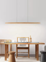 White Pine Black Walnut Wood LED Pendant Light Chandelier for Dinning Room