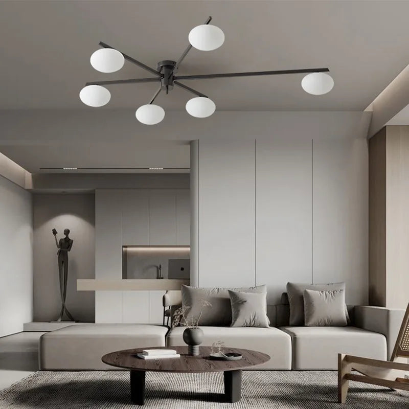 Brass Glass Ceiling Lamp, G9 Bulb Suspension Light for Bedroom, Living Room