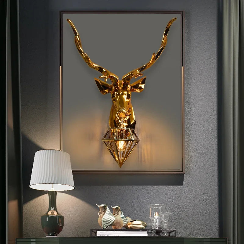 Nordic Antler Deer Wall Sconce Light for Bedroom and Kitchen