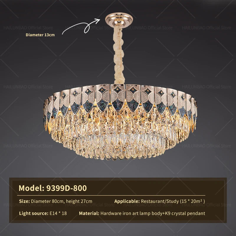 Crystal Chandelier: Modern Luxury for Living Room, Bedroom, Dining Room