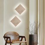 LED Wall Lamp Sconce Yellow Travertine Square Stair Light Waterproof Fixture