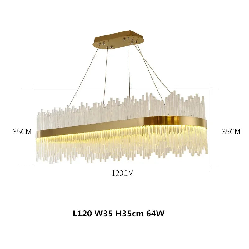 Modern Luxury Glass LED Pendant Light Chandelier