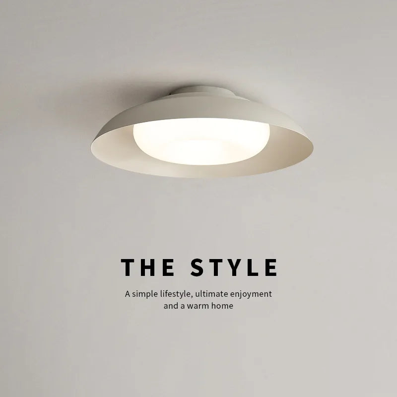 Modern White LED Pendant Light | Nordic Metal Ceiling Lamp | Dimmable Round Indoor Lighting