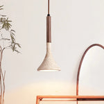 LED Pendant Light Yellow Travertine Modern Hanging Lampara