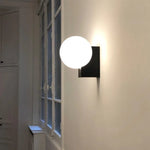 Glass Ball Wall Sconce Light: Metal Base, G9 Bulb