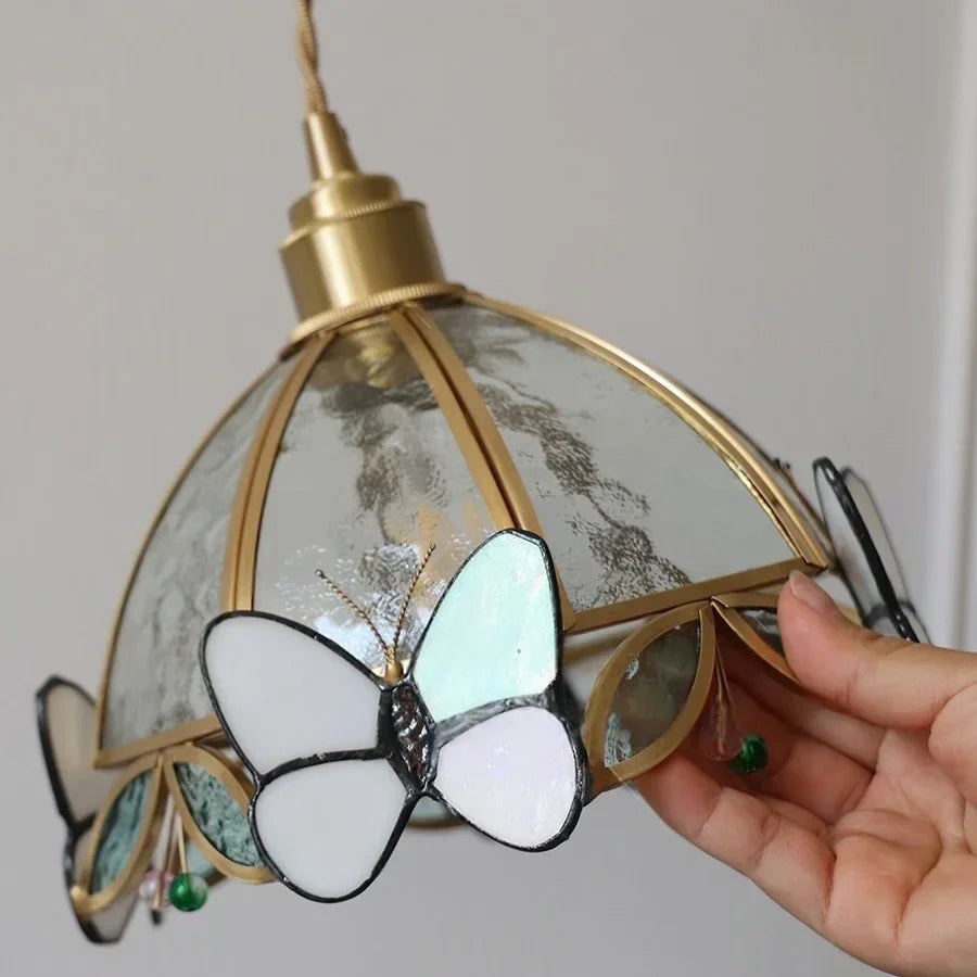Butterfly Glass LED Wall Lights - Modern Nordic Style Bedside Lamp