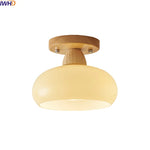 LED Wood Canopy Ceiling Lamp Modern Living Room Light Fixtures