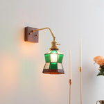 Glass Walnut LED Wall Light - Modern Bedroom Living Room Home Decor